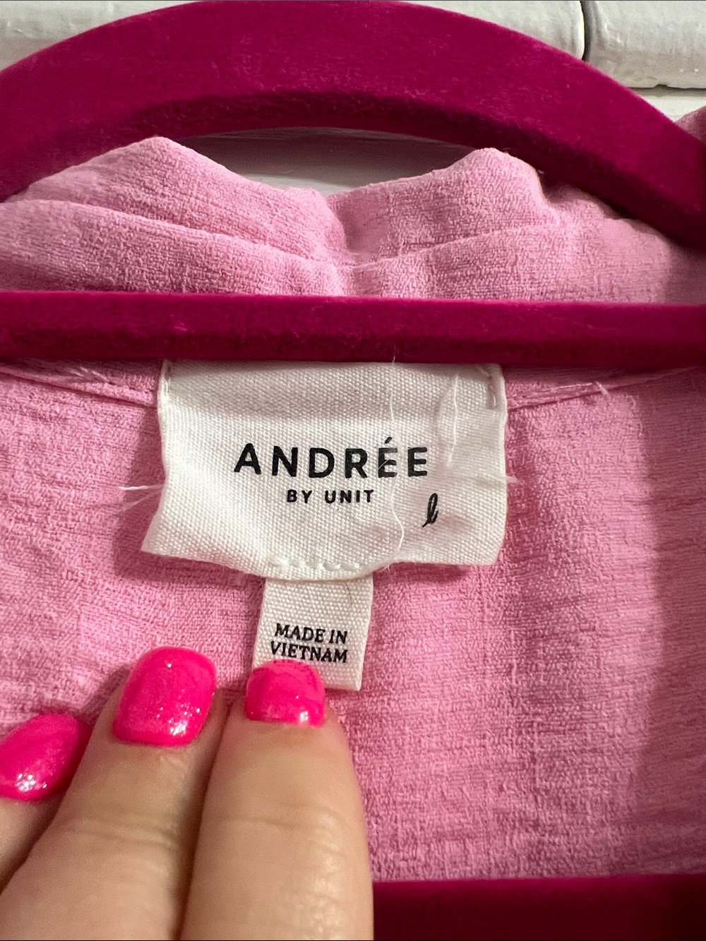 Pink Button Down - Picture 2 of 3